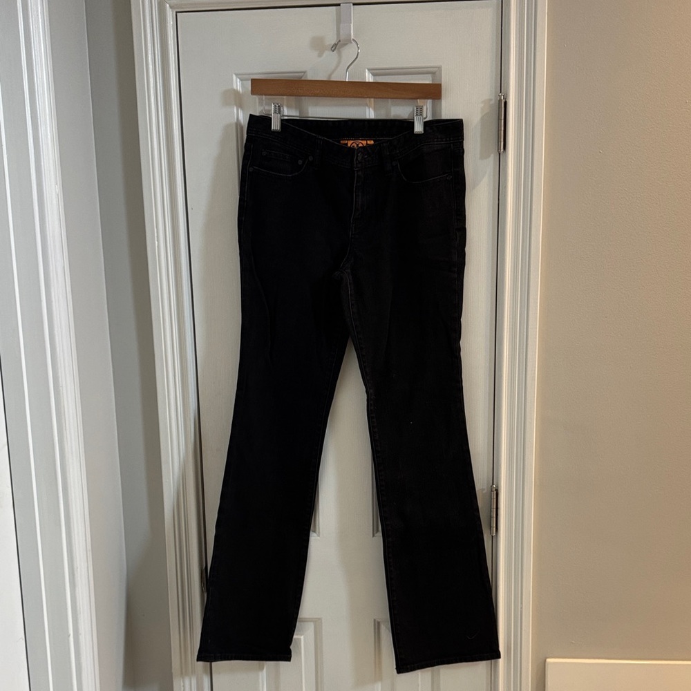 Tory Burch Black "Classic Tory Boot" Jeans